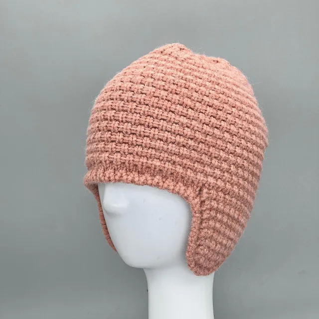 Knitted Wool Hat Warm And Cold Riding Pink - Shop at LoveMi