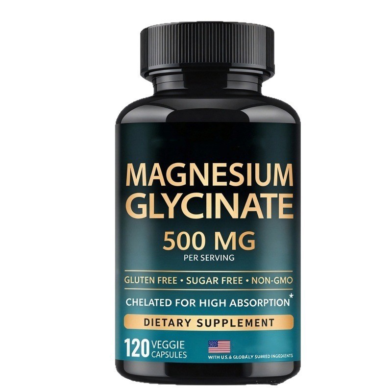 Magnesium Glycinate 500mg - Support Sleep 60 Veggie Capsules