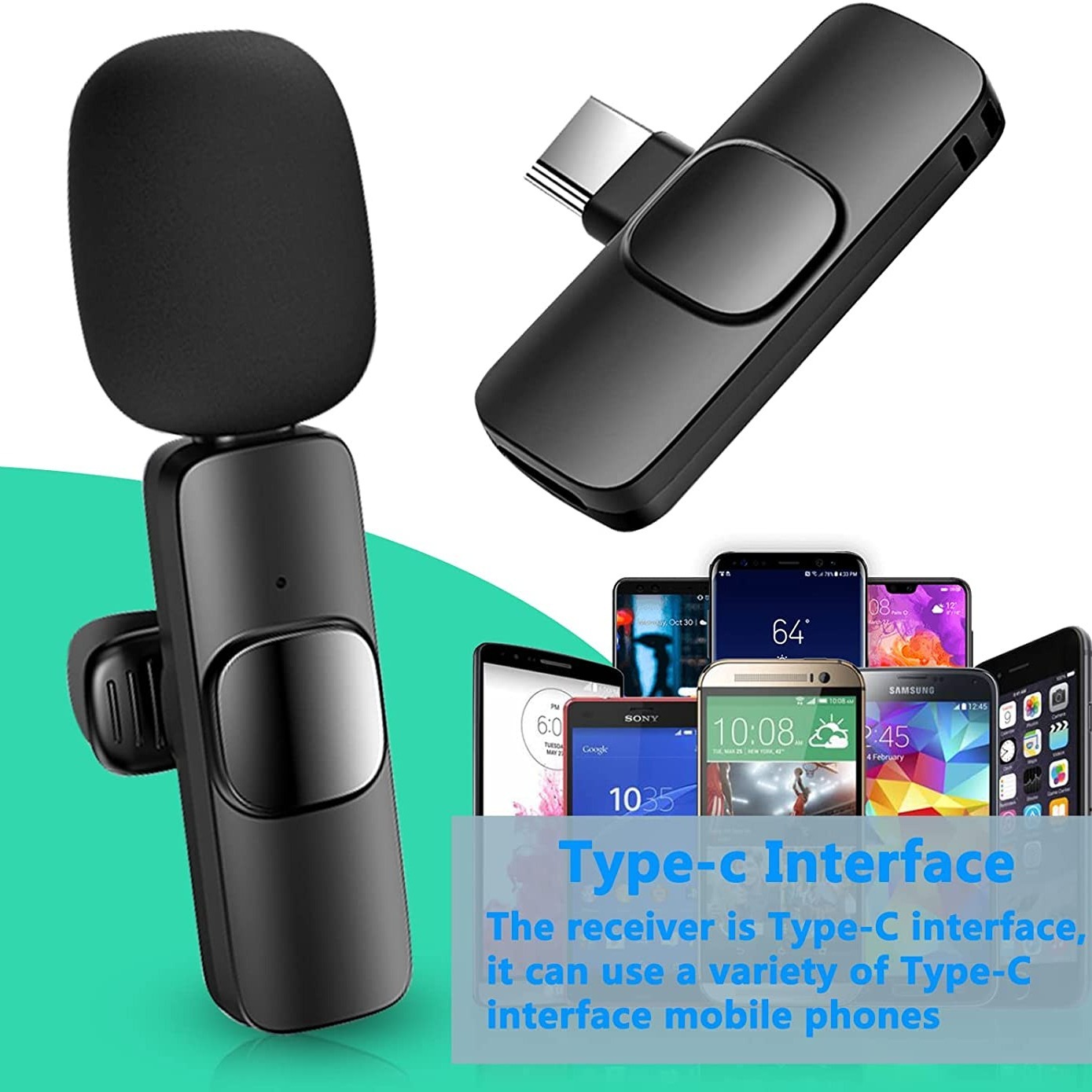 Wireless Lavalier Microphone - Professional Lapel Mic For IPhone & Android