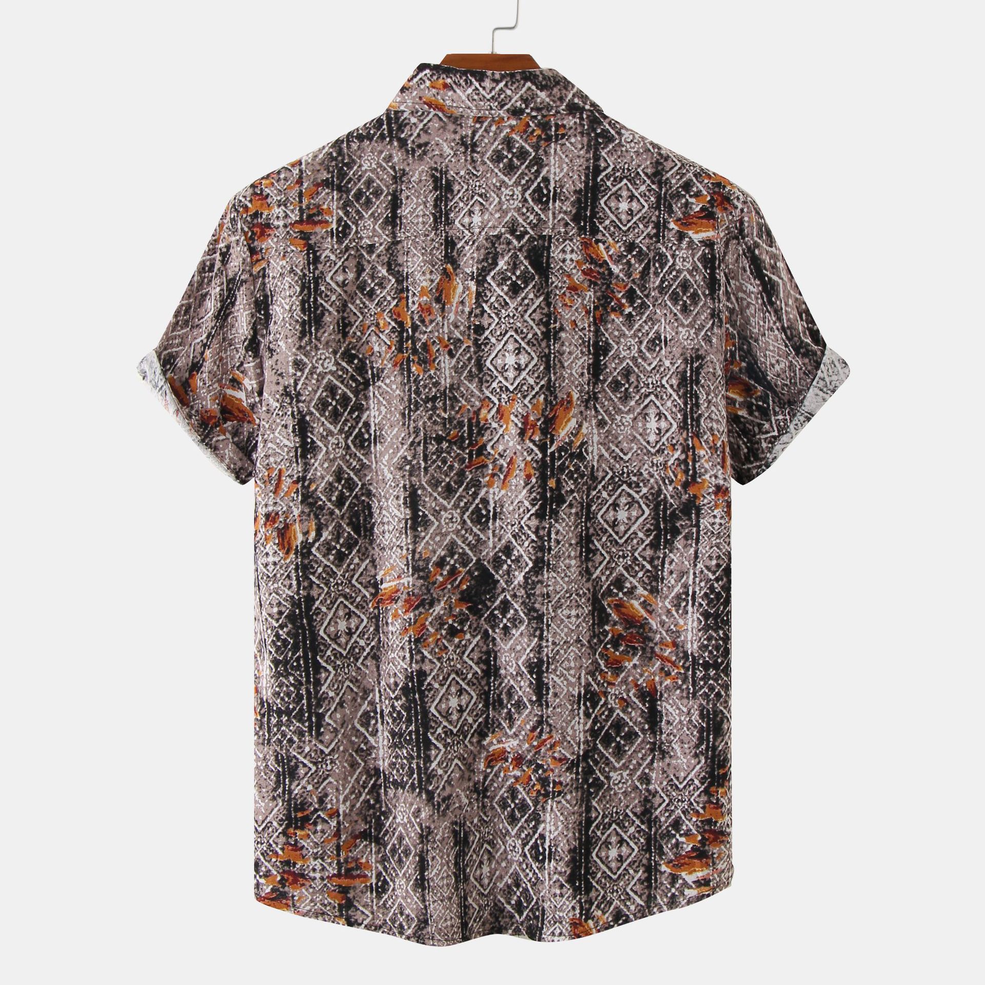 Cotton Linen Beach Short Sleeve Shirt