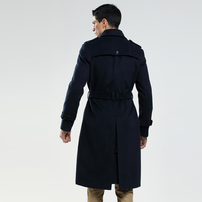 Men's Autumn And Winter New Casual Long Tweed Coat