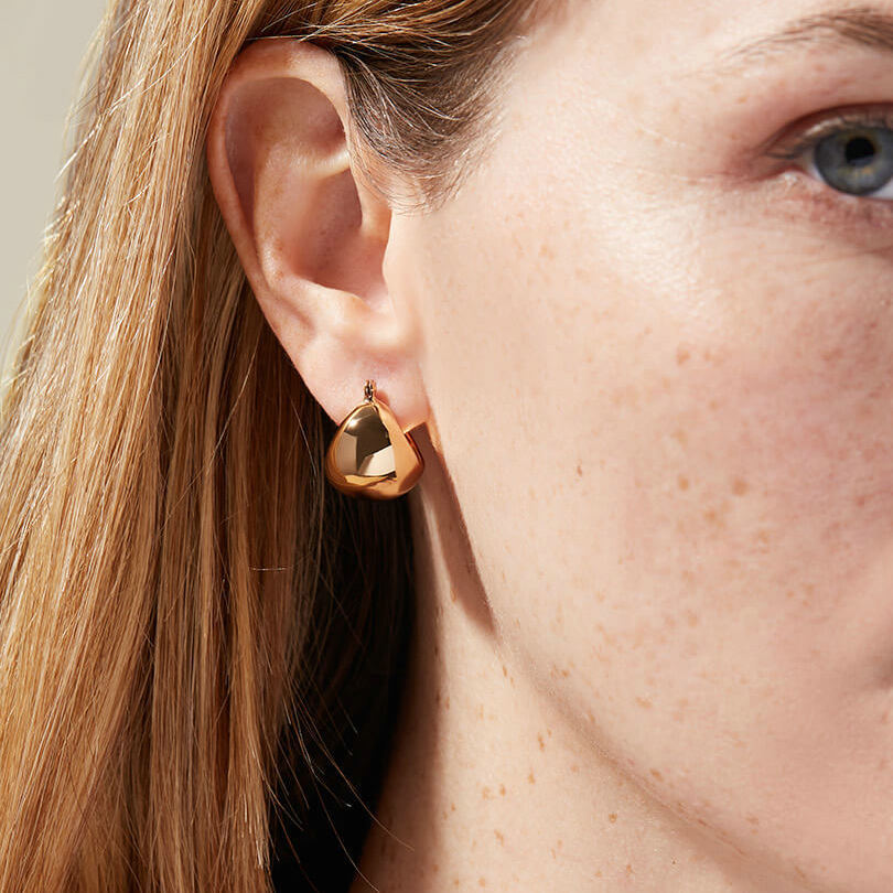 Metal Three-dimensional Spherical Earrings