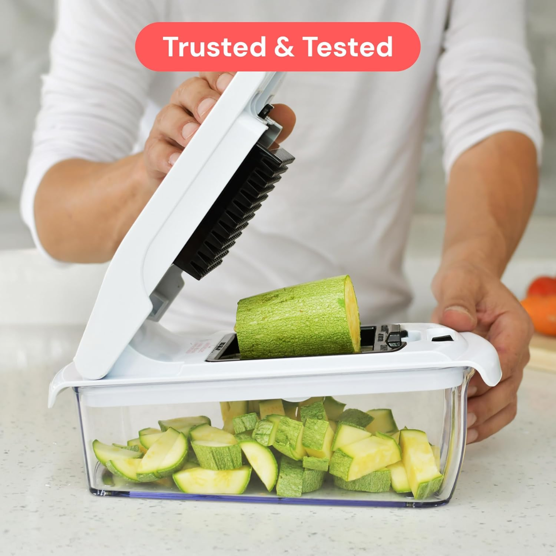 Vegetable Chopper And Spiralizer Food Chopper With Container Fruit Cutter Onion Dicer All In One Prep Tool Kitchen 7
