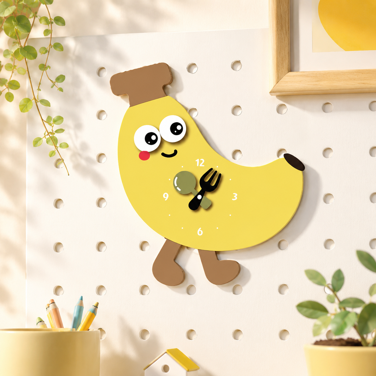 Lovely Fruit Cartoon Silent Kitchen Magnet Clock 3