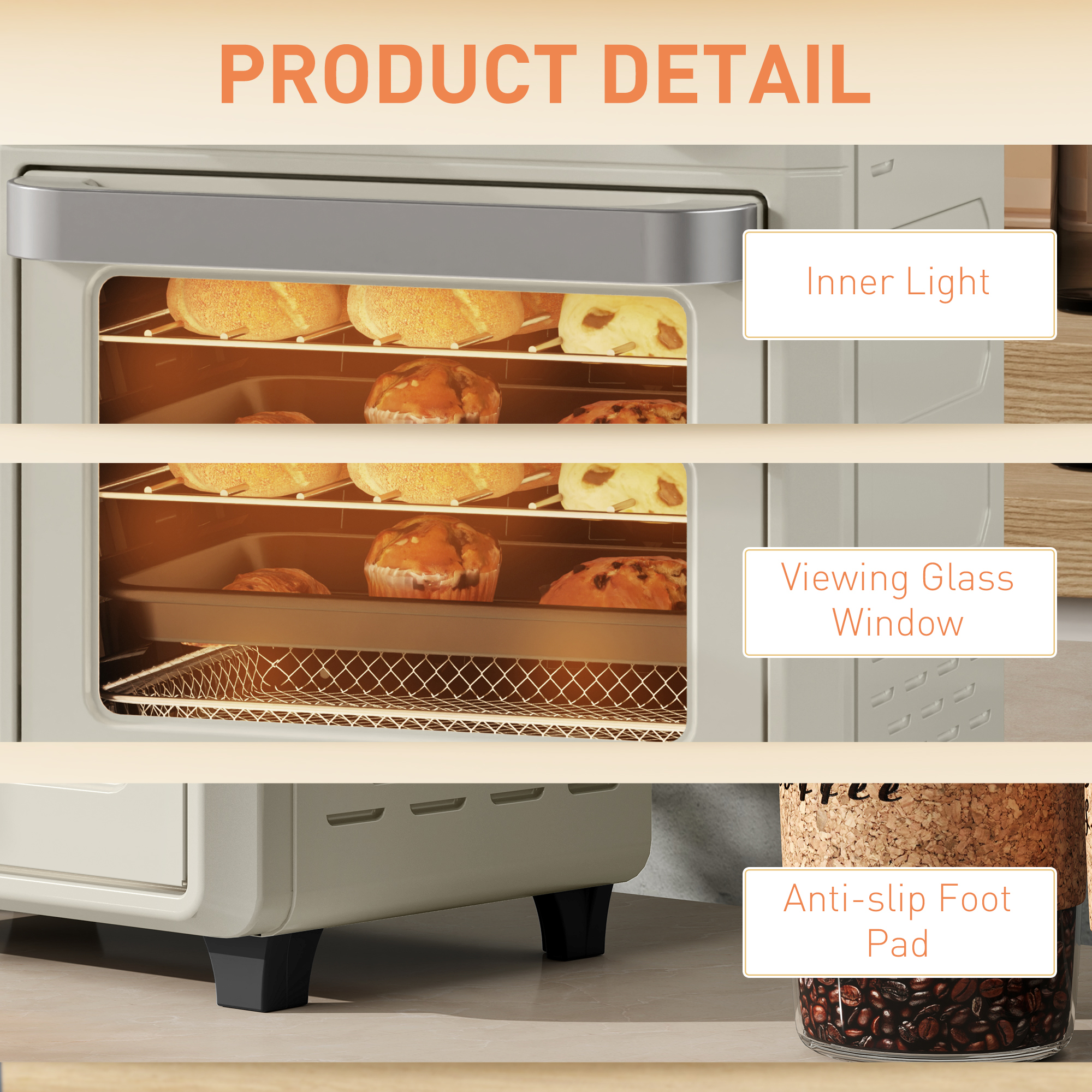 10 Liter Air Fryer Oven. Mini Oil Free Cooking. Barbecue. Baking Adjustable — image 4