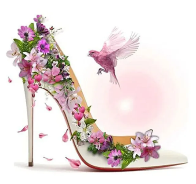 Full Square Round 5d High Heels Embroidery Landscape High Heel - Shop at LoveMi