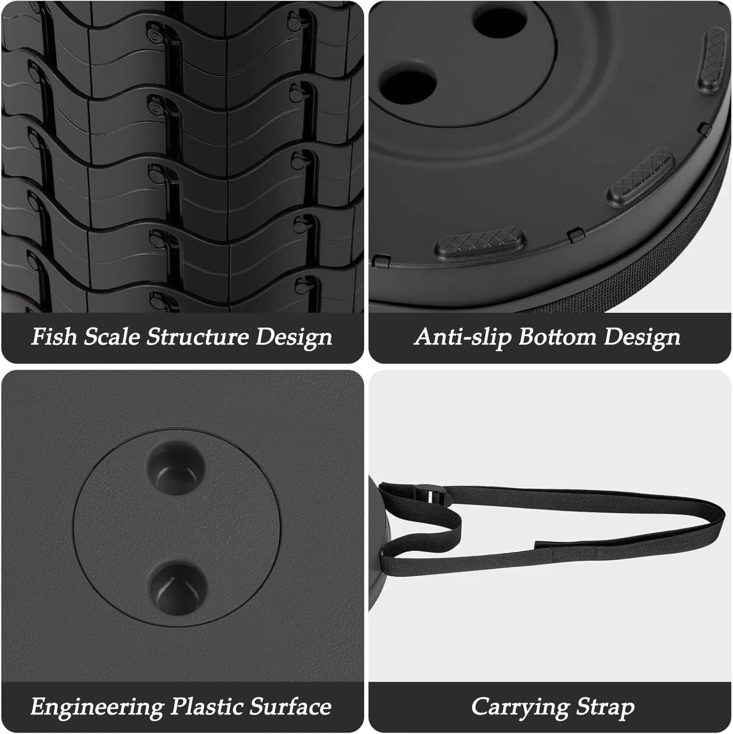 Folding Stool Portable Telescoping Seat Retractable Camping Adjustable UK — image 11