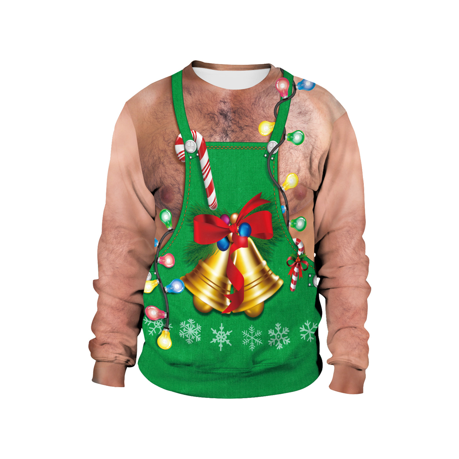 3D Digital Printing Round Neck Pullover Couple's Sweater