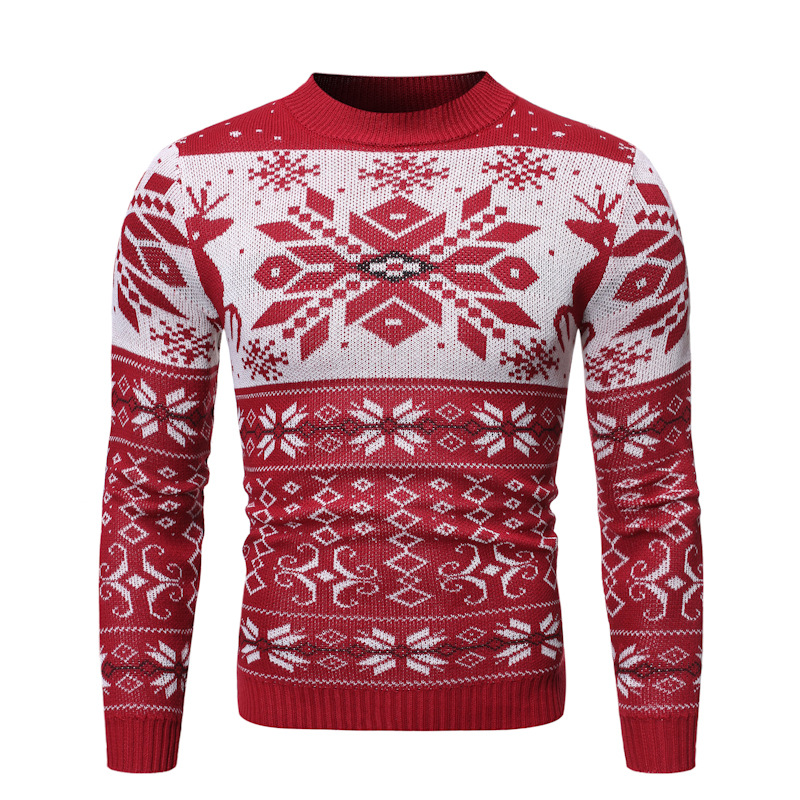 Men's Christmas Fawn Contrast Color Fashion Versatile