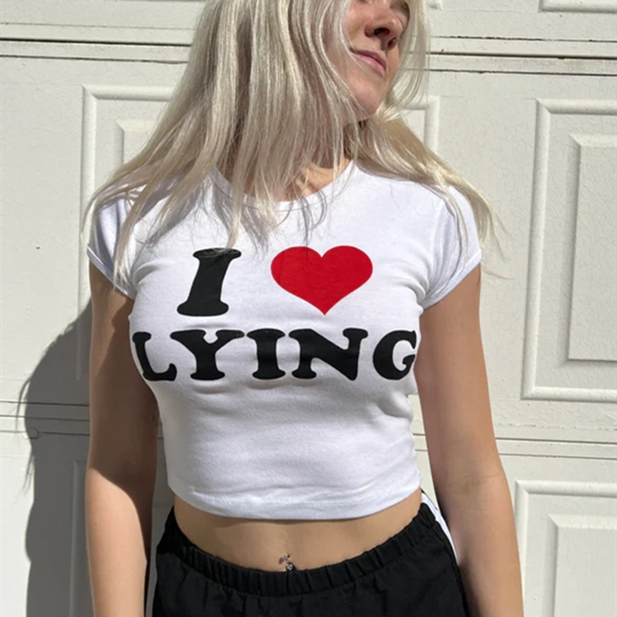 Stylish Monogram Print Short Sleeve