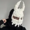 Black White Demon Mask