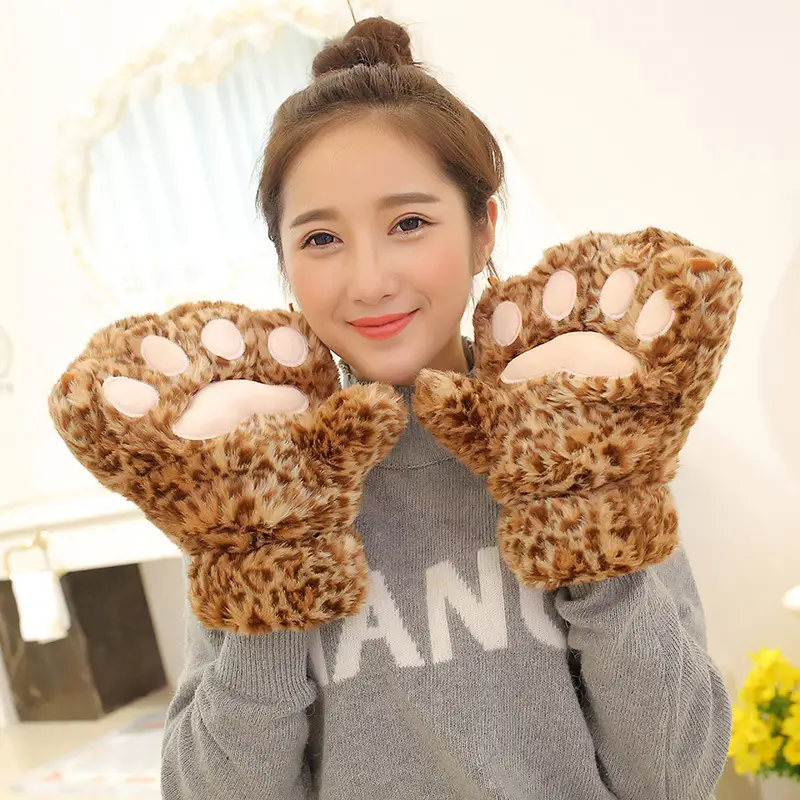 Plush Teddy Bear Paws Paw Gloves Birthday Gift