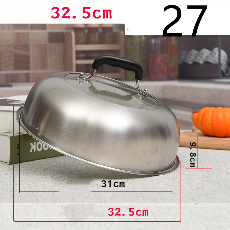 Title 36, Stainless Steel Heightened Round Household Wok ...