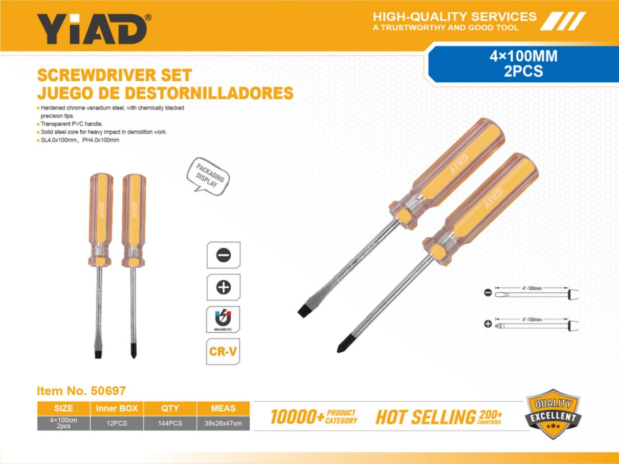 2PC 4inch Screwdriver With Crystal Handle, Only Supports Self-pickup, Please Note That Free Shipping Is For Anti-bidding Price