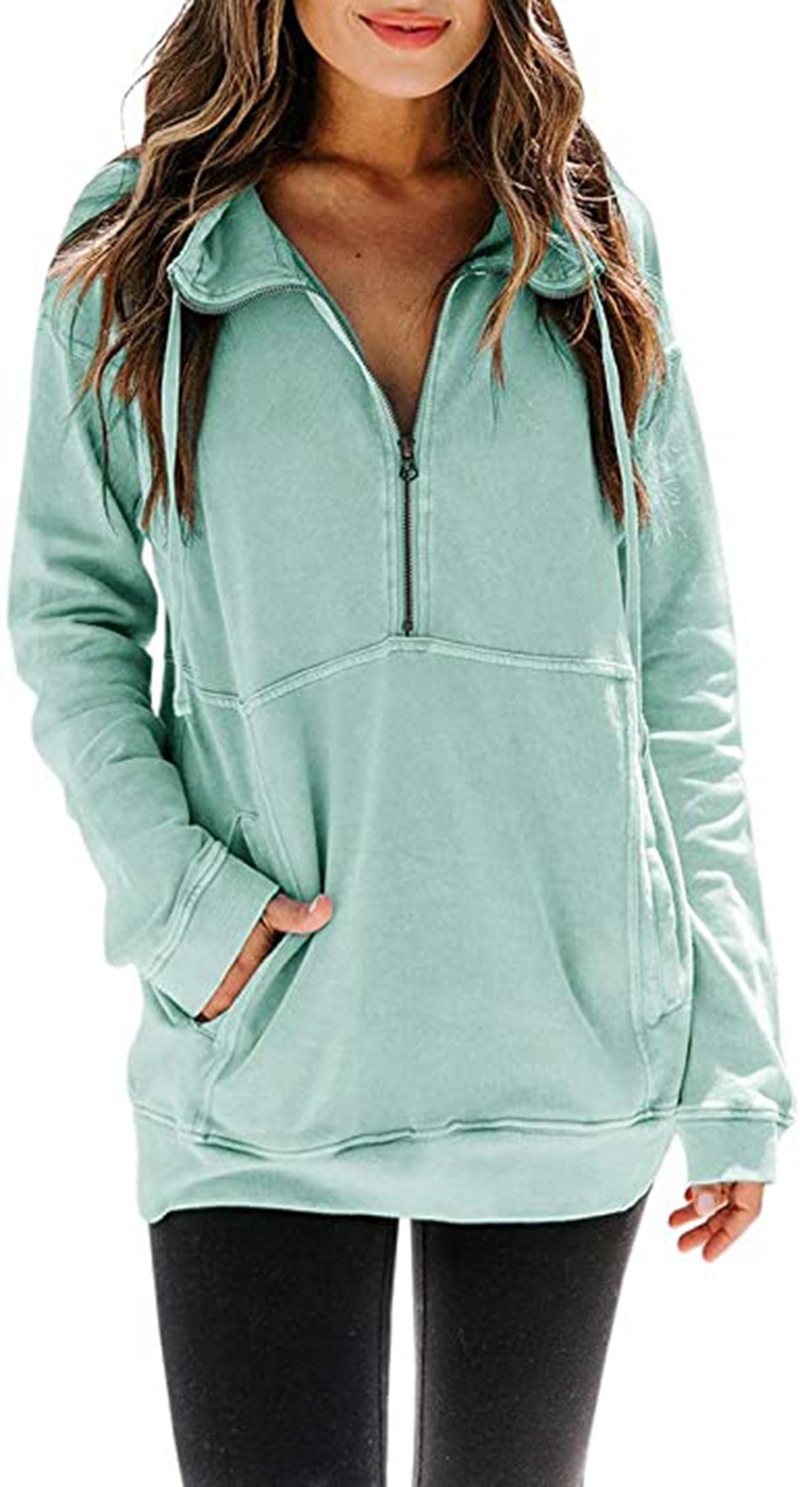 Title 7, Pure color casual sweater women