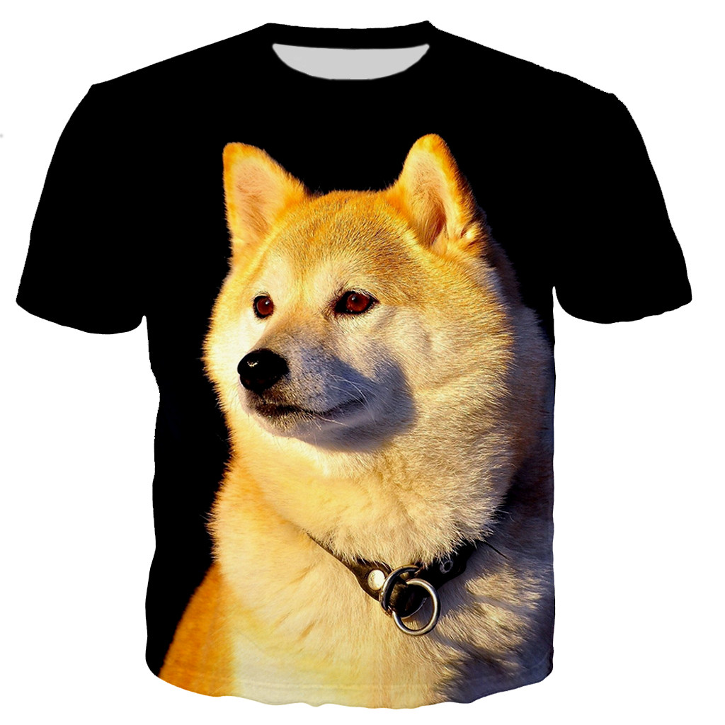 Title 3, Dog 3D Print Short Sleeve T-Shirt Comfortable a...