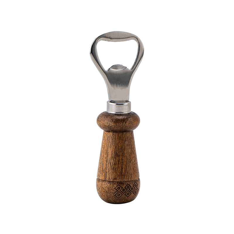 Title 5, Stainless Steel Wooden Handle Bottle Opener