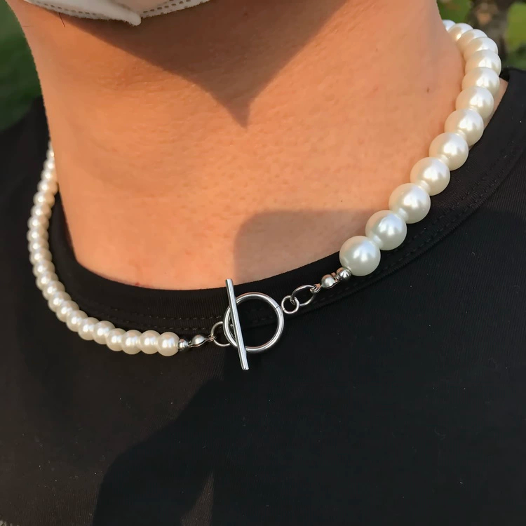 Title 5, Simple Plain Pearl Choker Trendi Clavicle Neckl...