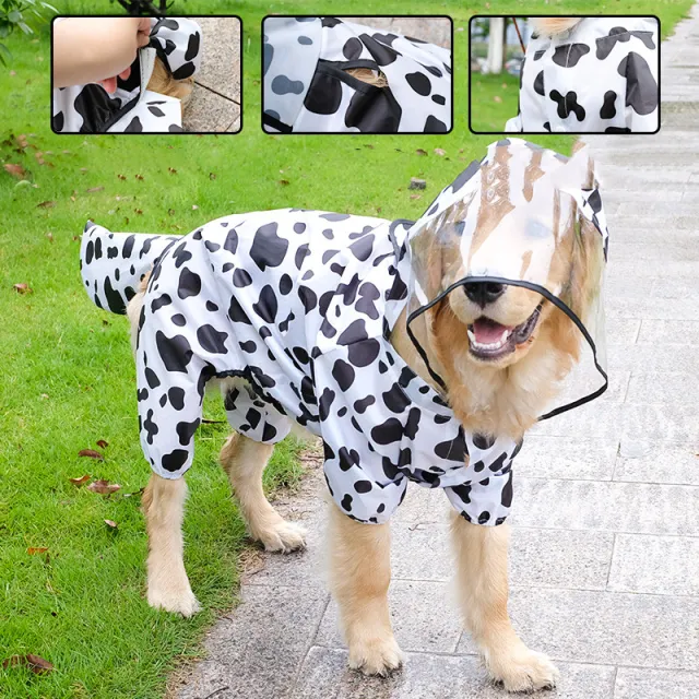 Raincoat All inclusive Four legged Pet Transformation Suit The Cow - Shop at LoveMi