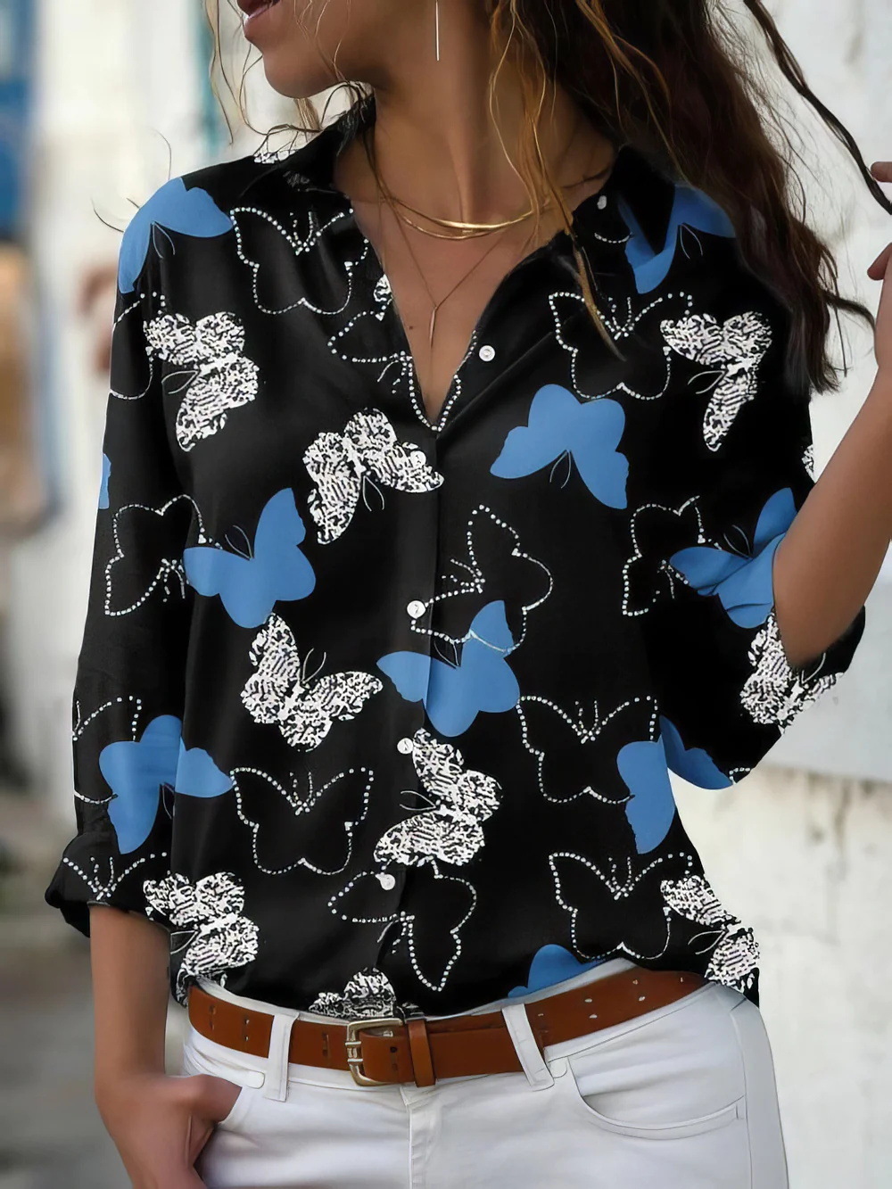 Title 3, Fashion Printed Long Sleeved Shirt