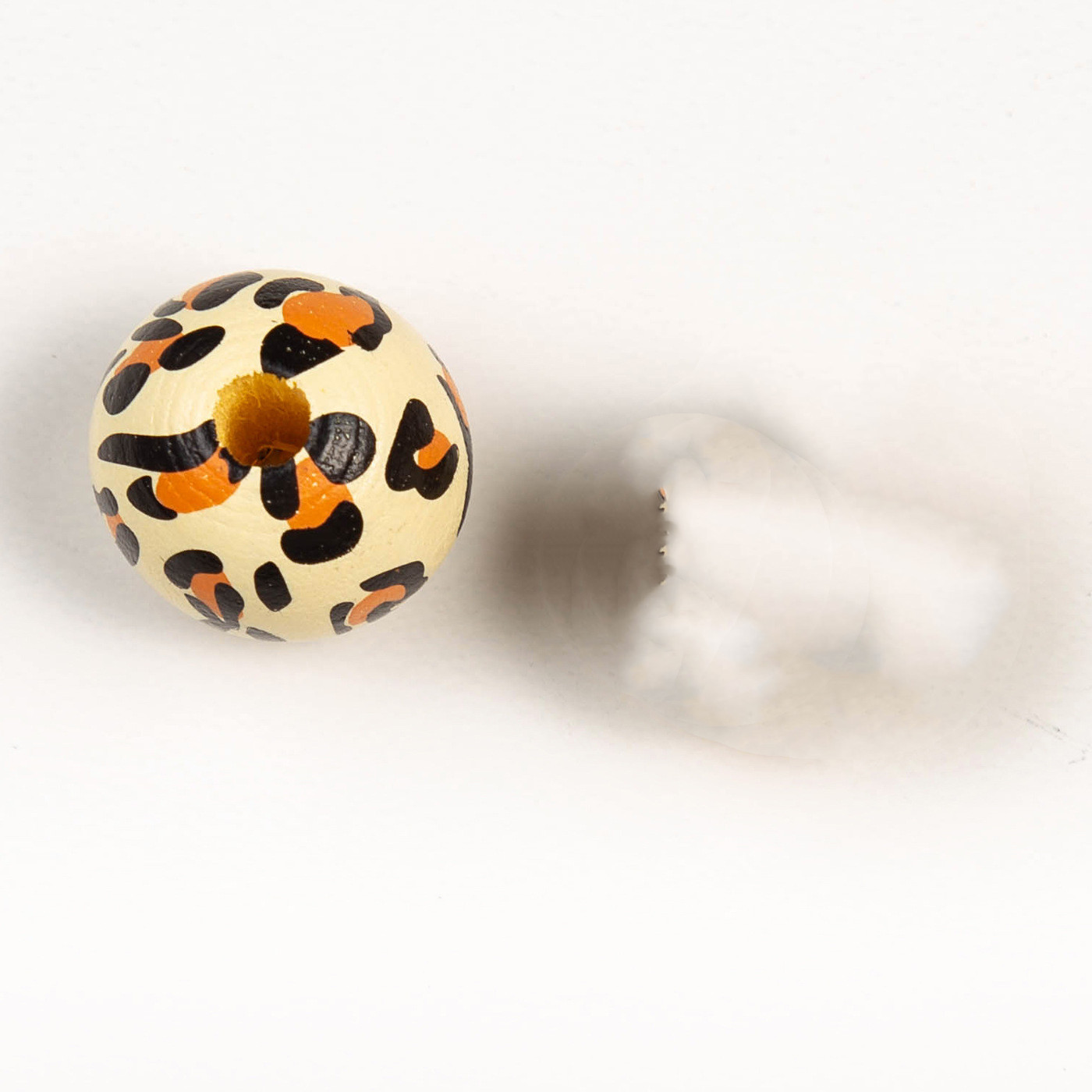 Leopard Pattern Cow Pattern Colored Wood Beads Scattered DIY Accessories Colored Leopard Print - Shop at LoveMi