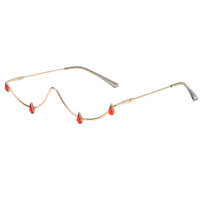 Lower Half Frame Lens Free Decorative Glasses New Fashion