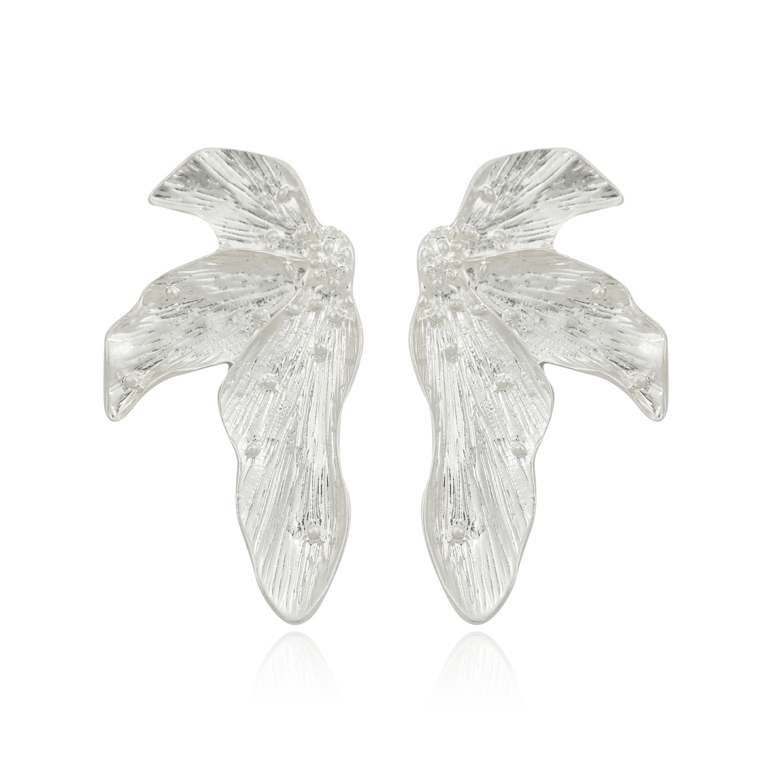 Women's Creative Leaf Alloy Earrings Silver - Shop at LoveMi
