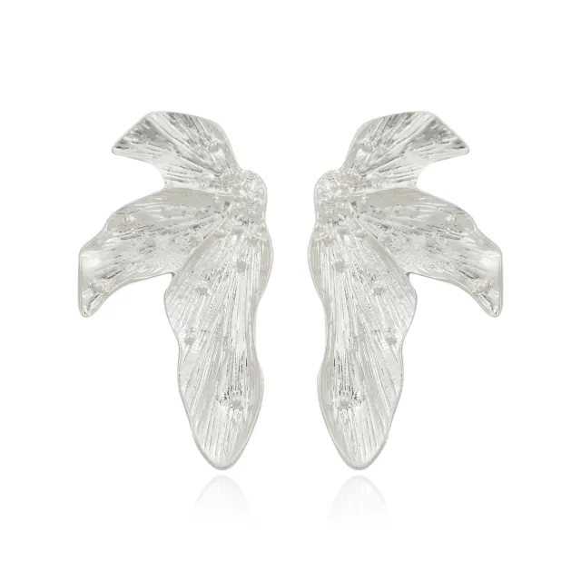 Women's Creative Leaf Alloy Earrings Silver - Shop at LoveMi