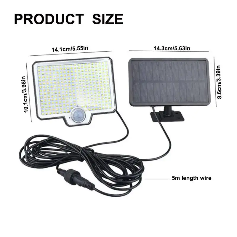 2-Pack Solar Motion Sensor Outdoor Floodlights 2600 Lumens, IP67 Waterproof