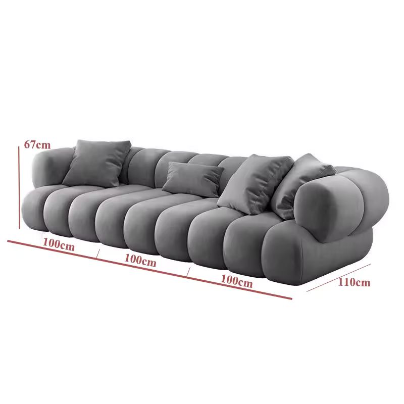 ATUNUS American Large Velvet Home Furniture Nordic Modern L Shape Corner Living Room Modular Sectional Sofa Couch Set - Image 2