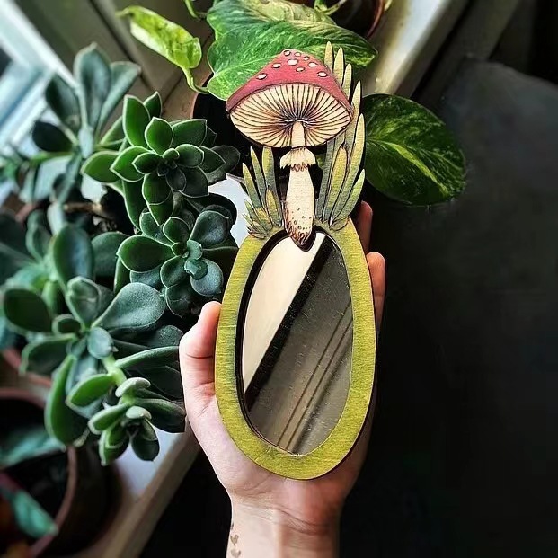 Mushroom Forest Mirror Home Garden Decoration — foto 6