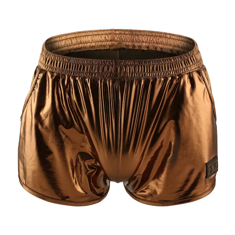 Youth Hot Stamping Faux Leather Stretch Loose Large Size Boxer Men's