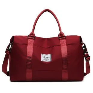 Travel Duffel Bags Sports Fitness Gym Tote Bag Women Weekender Overnight Bag - Red
