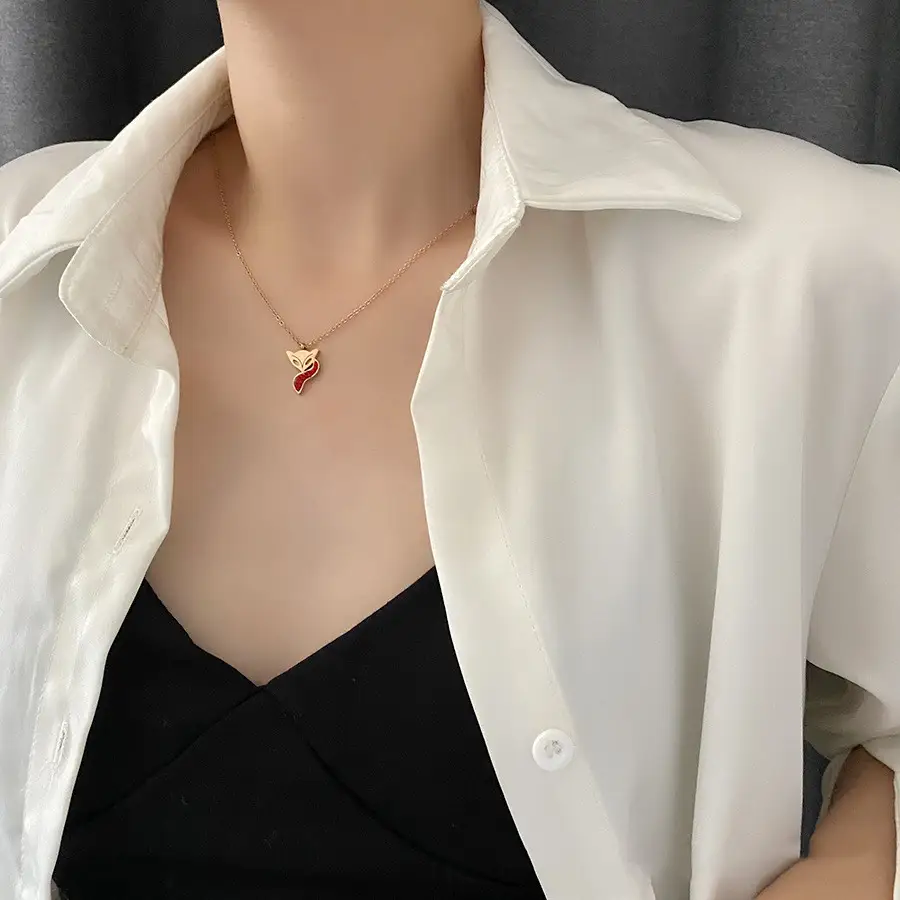 All-match Fox Necklace With Personality And Temperament