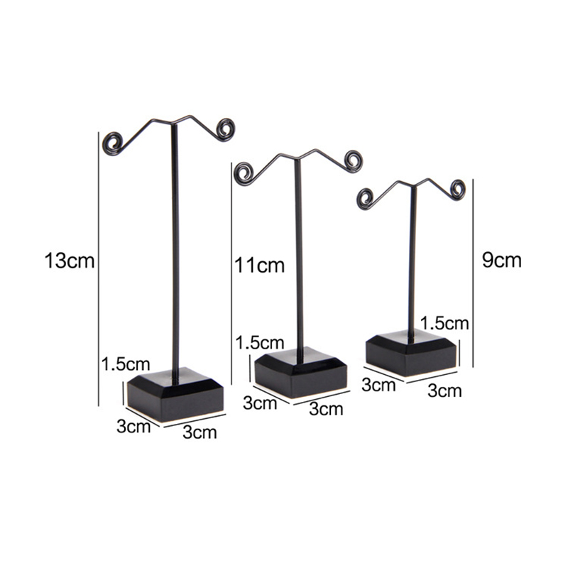Mini Metal Earring Stand Acrylic Three-piece Earrings Earrings Display Stand Jewelry Stand