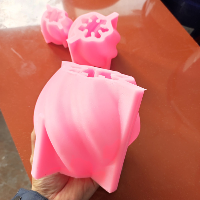 Handmade Irregular Geometric Wave Rotating Candle Mould - 14