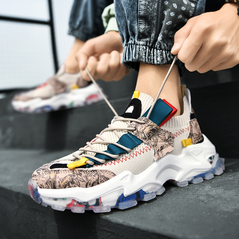 Men's Breathable Casual Flying Woven Casual Shoes - Image 2