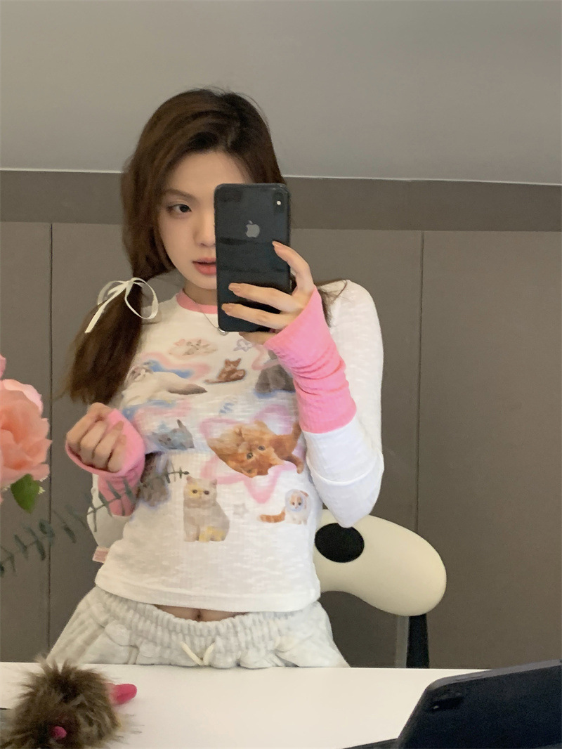 Women's American Leggings Slim Long Sleeves