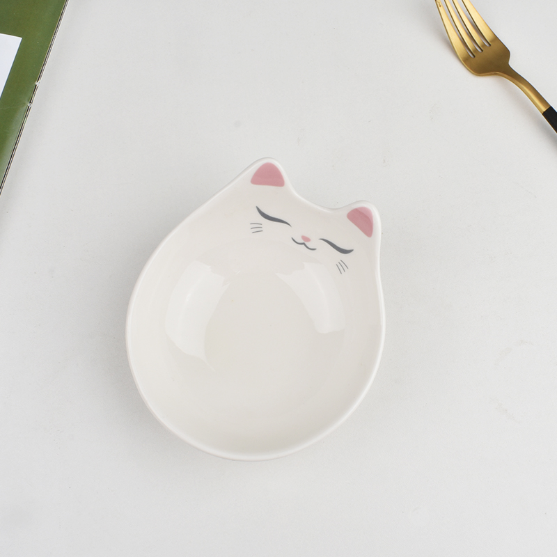 Pink cat salad bowl