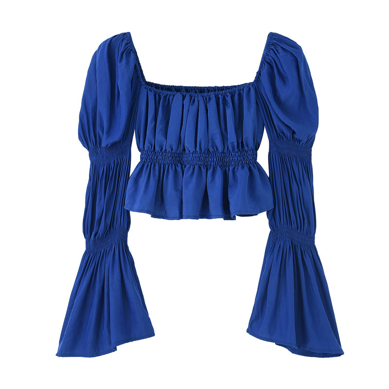 Women's One-shoulder Short Flared Sleeve Top