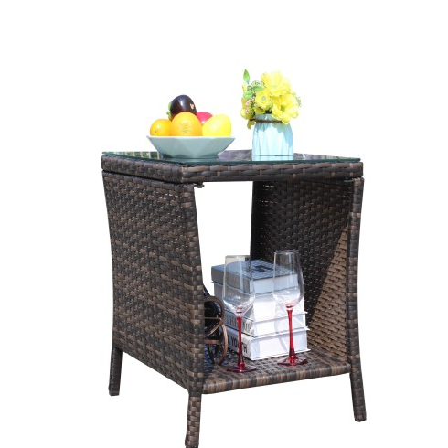 Outdoor Patio Furniture 1 Coffee Table With Clear Tempered Glass — foto 14
