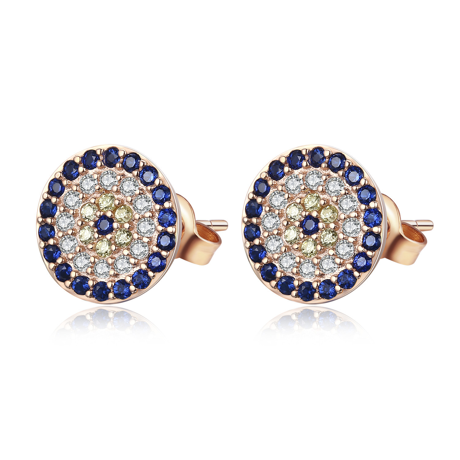 S925 Sterling Silver Plating Eye Stud Earrings