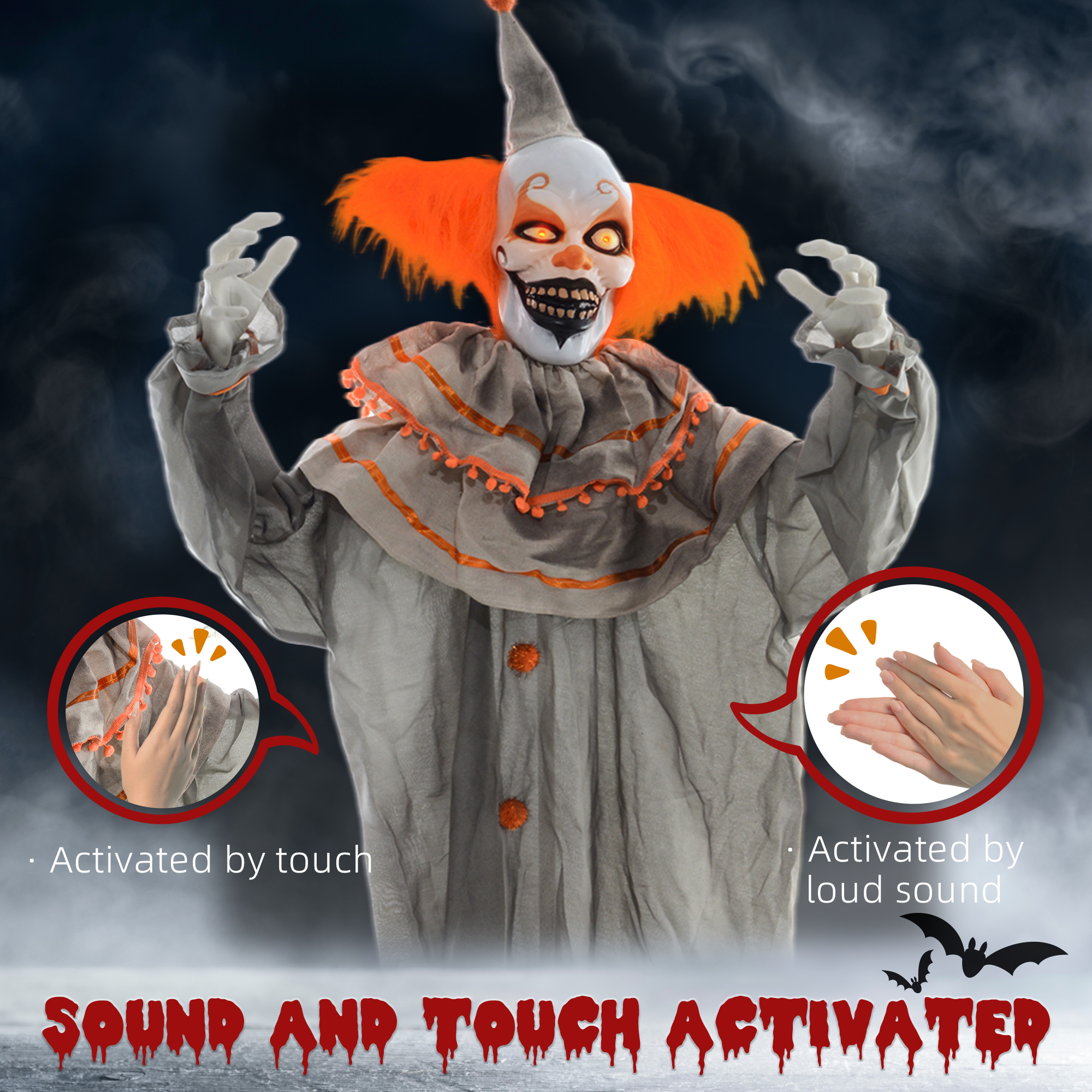 Orange j oker halloween electronic animation doll no. 6,
