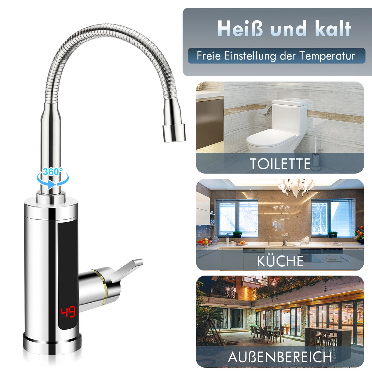3000W Electric Instant Hot Water Tap