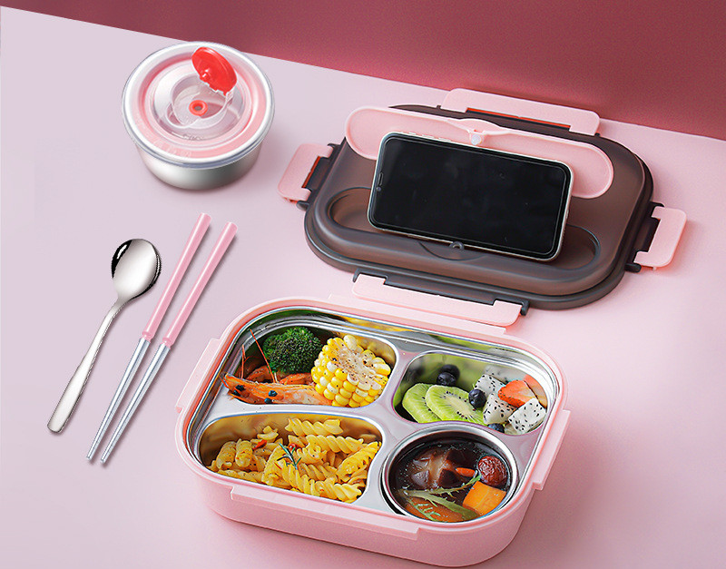 Title 4, 304 Stainless Steel Lunch Box, Fresh-keeping Bo...