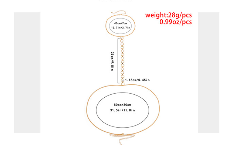 Title 1, Runde Ringkette Halskette One Body Chain Damen