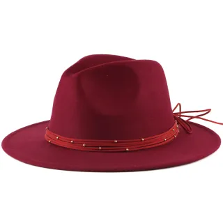 British Fashion Women's Autumn And Winter Hat - Wine Red