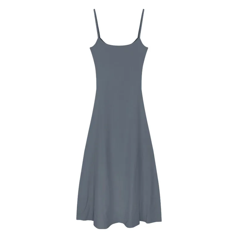 Spicy Girl Elastic Strap Sling Dress - Advanced Grey
