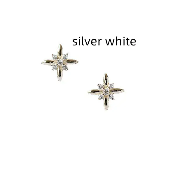 14K Yellow Gold Plated Sterling Silver Stud Earrings