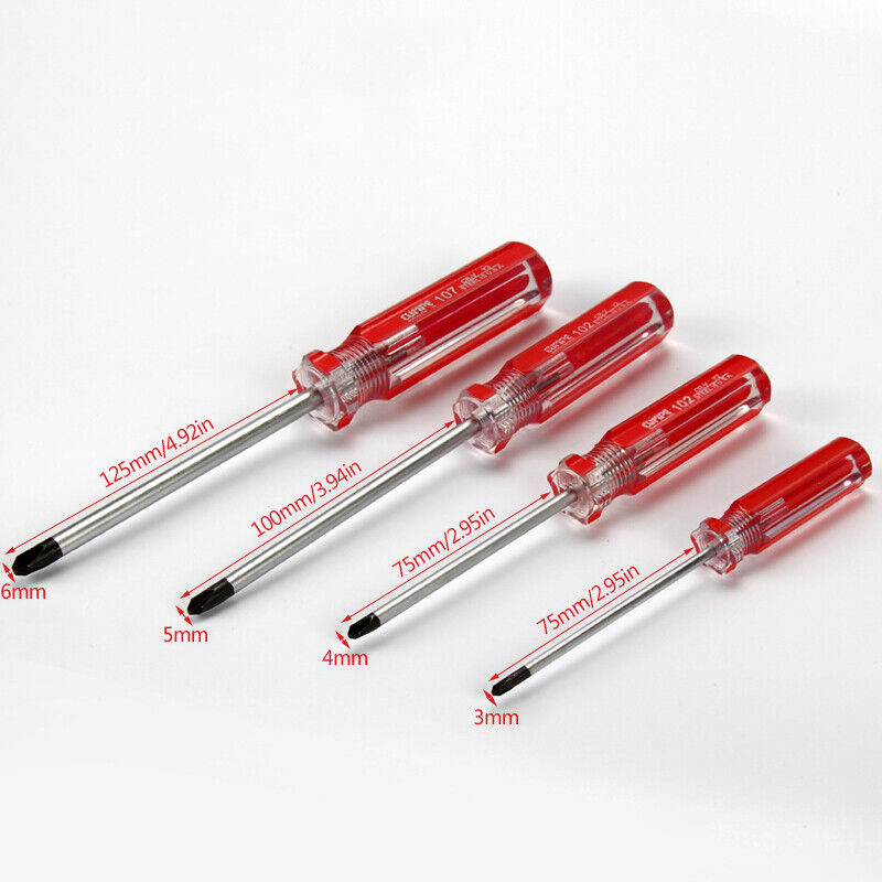 4X 3 4 5 6mm Y-shaped Tri-wing Screwdriver Nonslip Grip Steel Black Magnetic 2